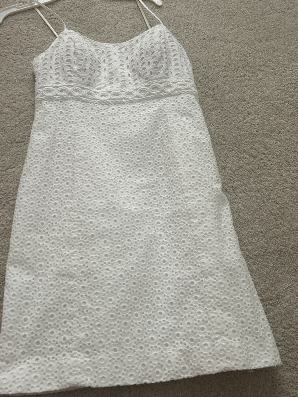 Lilly Pulitzer White Eyelet Spaghetti Strap Dress